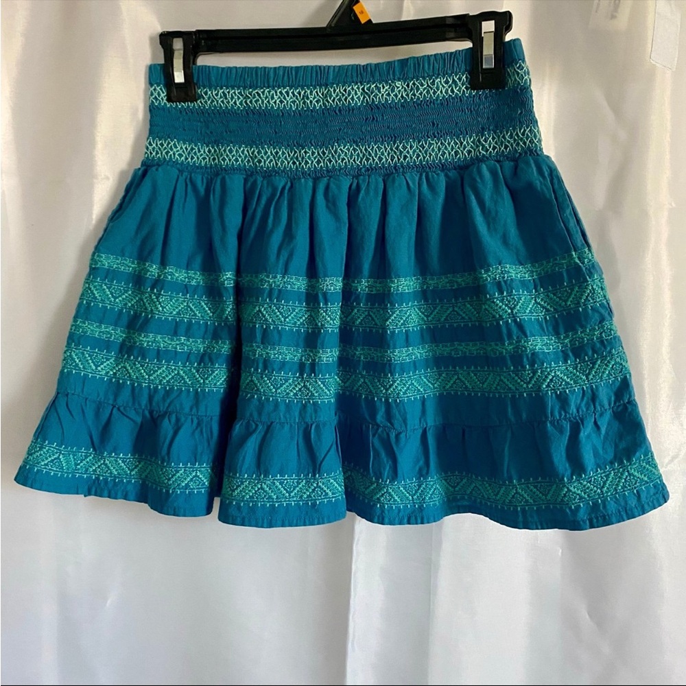 Charlotte Russe Blue Skater Mini Skirt
